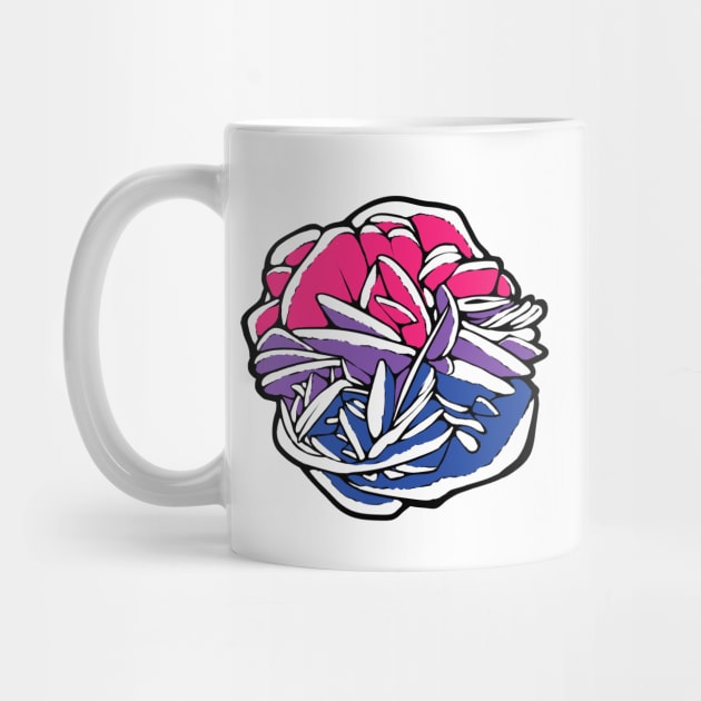 Bisexual Pride Flag Desert Rose Mineral Mineralogy Geology by Palaeoiris